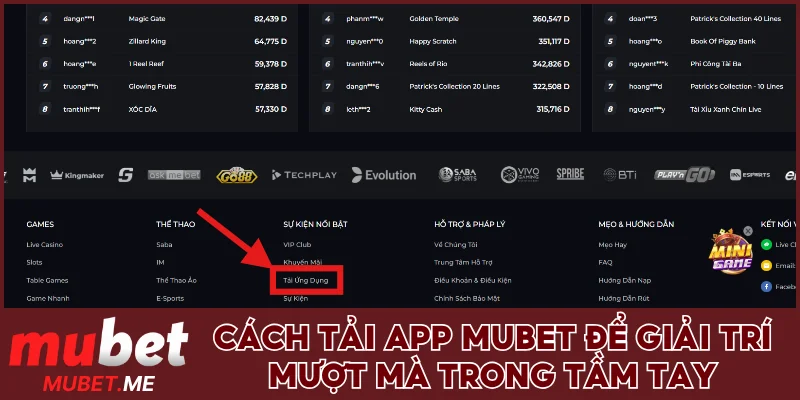 Tải app MUBET